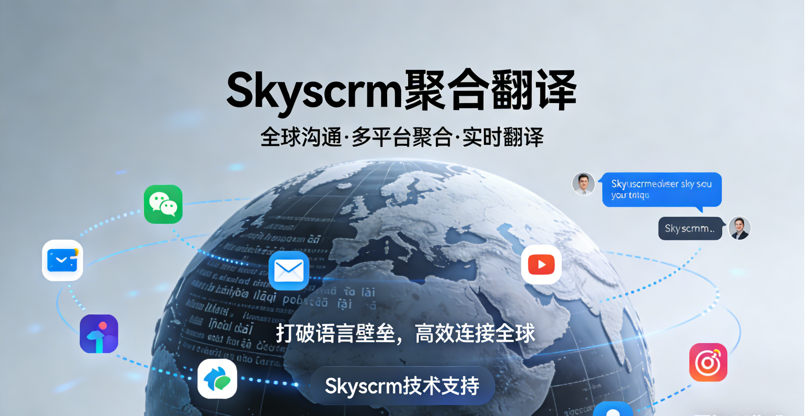 聚全球语言，通四海商机_——Skyscrm_聚合翻译 图1
