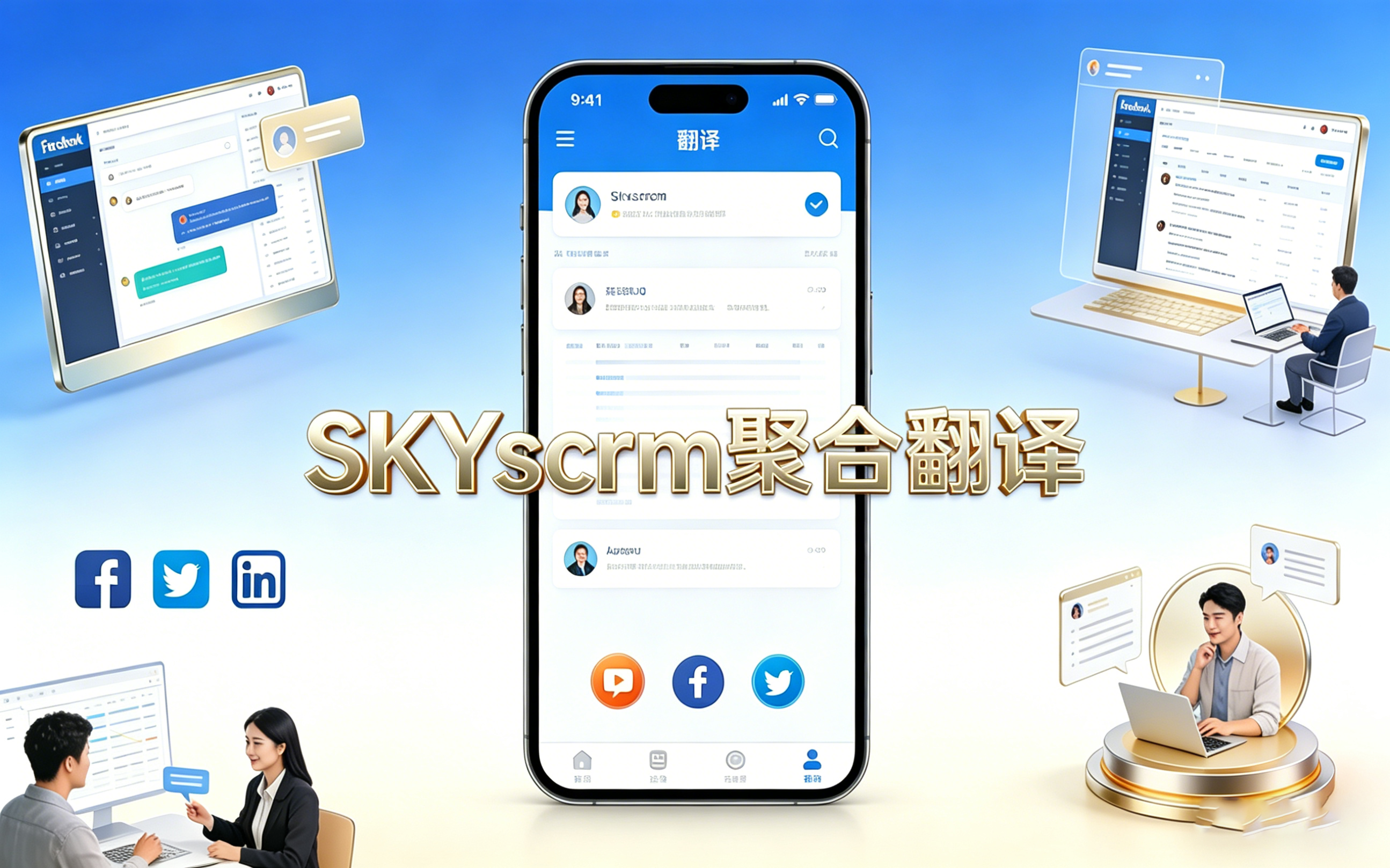 聚焦全球商业沟通，SKYscrm 聚合翻译构建企业国际化核心能力