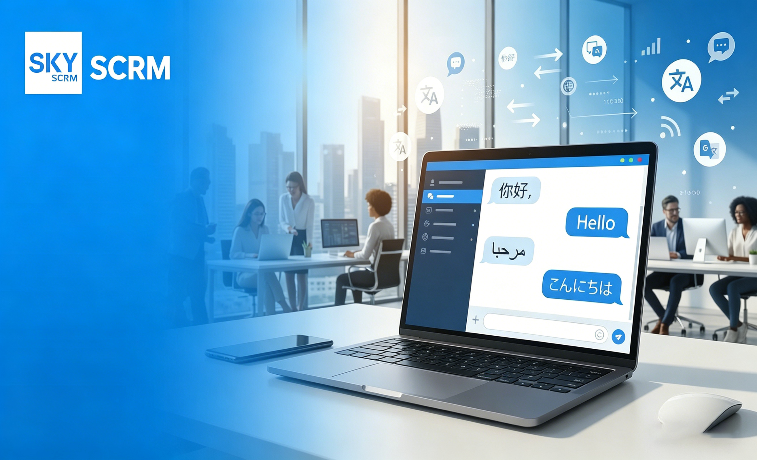 SKYscrm 2026 新版｜WhatsApp/Telegram 多开聚合，AI 翻译零障碍