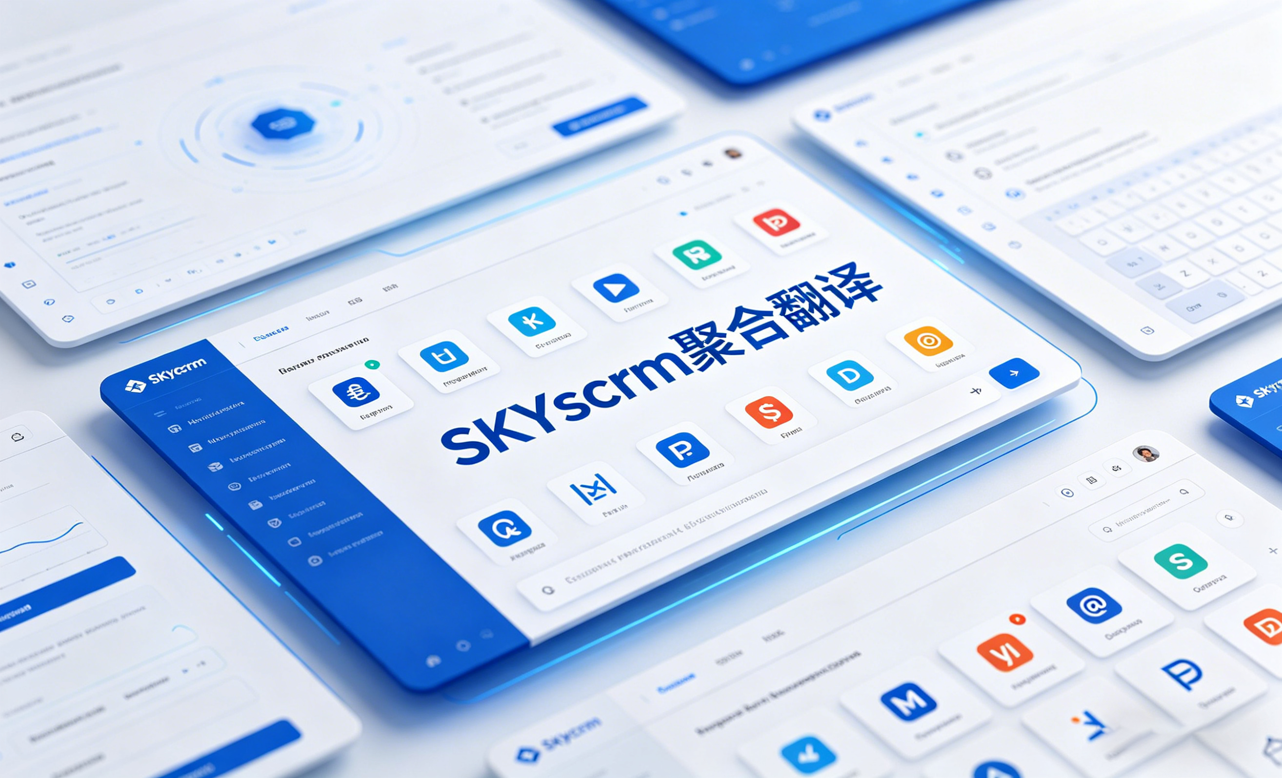 SKYscrm 聚合翻译｜2026 跨境私域智能翻译 SaaS，多平台聚合 + 200 + 语种实时双向翻译